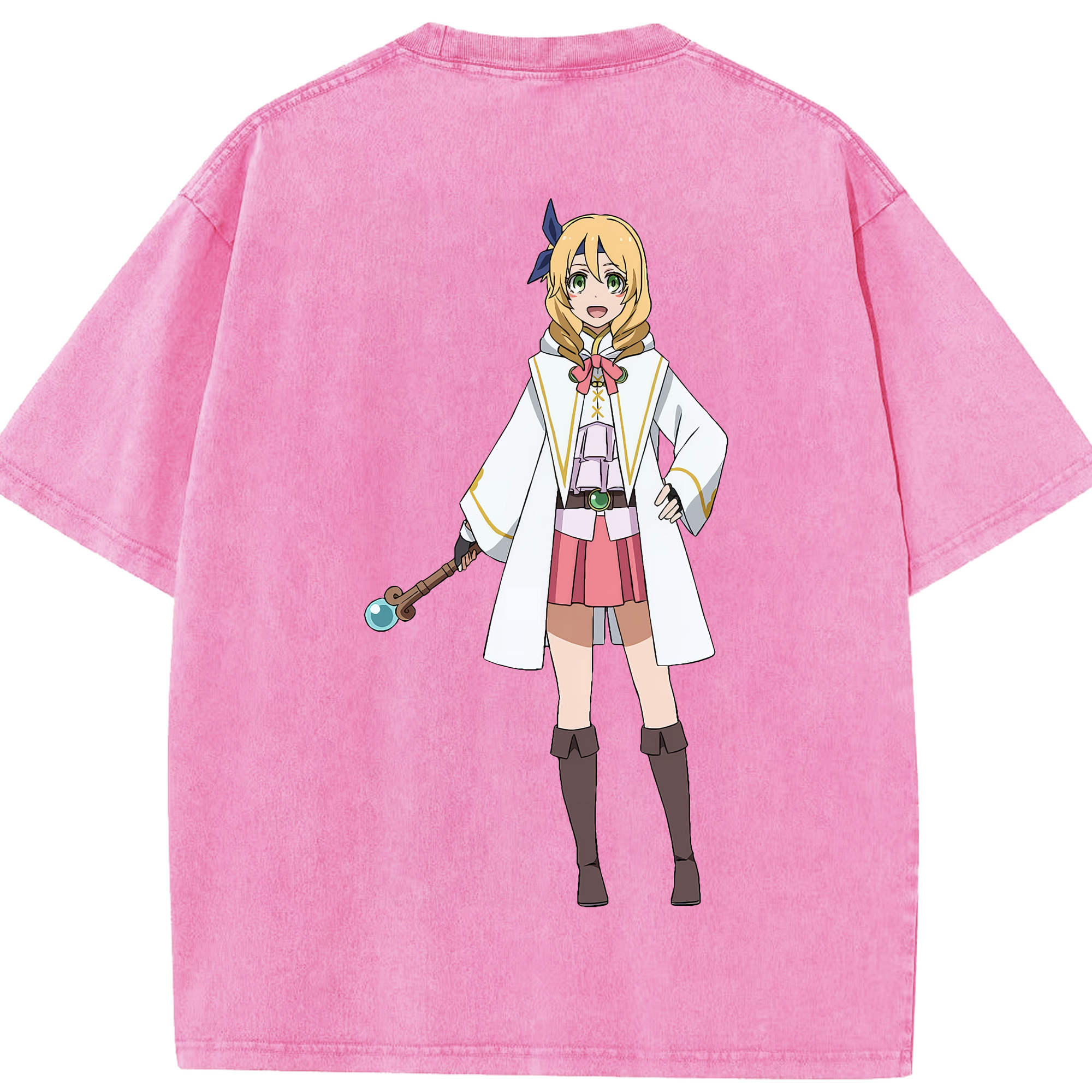（画像用） 転スラ Regarding Reincarnated to Slime 綿100% ヴィンテージ風 半袖Tシャツ（背面プリント）